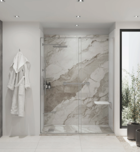 TUSCANY BEIGE W_ NICKEL SHOWER